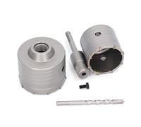 Eminchu Juego de Sierra Perforadora para Hormigón, Kit de Brocas de Pared de Aleación YG8 Duraderas de 5 Uds para Perforar Mampostería y Estructuras de Hormigón de 65mm y 80mm