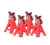 Eminchu Juego de Soporte de Mini Gato Ajustable de Aleación de Aluminio 1/24 para Coche SCX24 RC, Soporte de Gato de Escala de Metal Liviano y Compacto para Fácil Transporte y Uso (Rojo)