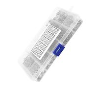 Eminchu Juego Surtido de Tornillos de Cabeza Plana SS304 de Acero Inoxidable para Electrodomésticos de Hogar y Oficina, Kit de Cierre de Tornillos de Máquina de 320 Piezas en Caja Transparente