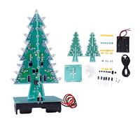 Eminchu Kit de Circuito Electrónico, Circuito Integrado de árbol de Navidad 3D, Cableado Simple para Decoración Navideña, 4,5-5V (Colorido Conjunto de Bricolaje)