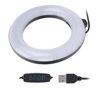 Eminchu Luz de Relleno Anular de 6 Pulgadas con Temperatura de Color Dual y Brillo Ajustable para Transmisión en Vivo y Reuniones en Línea