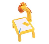 Eminchu Mesa de de Dibujo Educativo para Niños, Tablero de Pintura LED Interactivo, Mejora la Creatividad y la Imaginación, Material Plástico, Mayores de 3 Años (Pequeña caja de color amarillo)