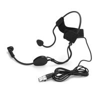 Eminchu Mini Micrófono de Diadema para Inalámbrico Transmisor Mezclador de, Micrófono de Condensador Profesional Portátil para Profesores, Guías, Conferenciantes, Metal+ABS