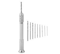 Eminchu Mini Taladro Giratorio Manual Portátil con 10 Uds. De Brocas, Taladro Manual De Cobre Ligero, Fácil De Operar para Amantes De las Manualidades