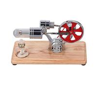 Eminchu Modelo de Motor de Motor Stirling 16 8,5 9,5 Cm para Profesores Ciencias Estudiantes Secundaria Funcionamiento Bajo Ruido Demuestra Principios Energí Térmica Salida 3,0-