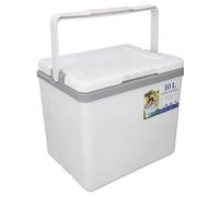Eminchu Nevera con Aislamiento de 10 litros, Caja Fría de Viaje Portátil para Exteriores de Primera Calidad para Alimentos con Asas Resistentes Que Mantiene el Hielo hasta por 5 Días (White)