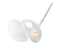 Eminchu Paleta de Maquillaje Margarita Acrílica Profesional, Paleta de Sombras de Ojos con Lápiz Labial y Base para Mezclar, de Mezcla para Artistas de Maquillaje, 12,2 X 11,1 Cm, Ideal para