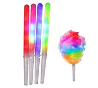 Eminchu Palitos de Malvavisco LED, 7 Conos Iluminados que Cambian de Color, Antideslizante en Forma de V con Botón de Encendido y Apagado, Ideal para Asar Malvaviscos (WHITE)