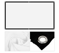 Eminchu Pantalla de Proyección Portátil de 100 Pulgadas para Cine Al Aire Libre Pantalla de Proyección Blanca Antiarrugas Ligera y Plegable para Acampar Al Aire Libre Película Hecha de Tela de (100