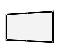 Eminchu Pantalla de Proyección Portátil de 100 Pulgadas para Cine Al Aire Libre Pantalla de Proyección Blanca Antiarrugas Ligera y Plegable para Acampar Al Aire Libre Película Hecha de Tela de (60