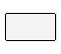 Eminchu Pantalla de Proyección Portátil de 100 Pulgadas para Cine Al Aire Libre Pantalla de Proyección Blanca Antiarrugas Ligera y Plegable para Acampar Al Aire Libre Película Hecha de Tela de (72