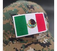 Eminchu Parche de la Bandera de México, Exquisitos Parches Bordados para Planchar para Ropa y Chaquetas, 8 X 5 Cm, Ideal para Entusiastas de la Moda