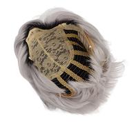 Eminchu Peluca Gris Plateada para Hombre, Peluca de Pelo Falso Suave y Transpirable, Masculina Ajustable con Fibra de Alta Temperatura, Ideal para Cosplay, Fiesta, Boda y Actuación