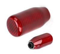 Eminchu Pomo de Palanca de Cambios Corto en Aluminio Rojo para Coches Manuales, Elegante Diseño Vintage, Instalación Sencilla, Se Adapta a la Mayoría de Vehículos, 1 Unidad
