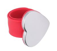 Eminchu Pulsera de Muñeca con Paleta Magnética para Mezclar y Personalizar Fácilmente la Base Diseño de Anillo de Bofetada en Forma de Corazón de Silicona para Maquilladores