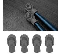 Eminchu Punta de Práctica de Baqueta, Baqueta Silenciosa de Silicona Portátil para Principiantes que Practican, 4 Piezas para Práctica de Batería, Silicona Ecológica (GRAY)