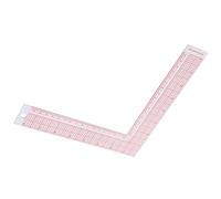 Eminchu Regla Escuadra Regla Transparente Duradera en Forma de L para Mediciones Precisas Herramienta de Manualidades DIY 1 X