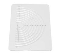 Eminchu Regla para Acolchar Circulares de Acrílico Transparente, Herramienta de Costura Multifunción de Medio Pliegue para Corte de Medidas, 7,87 X 5,39 Pulgadas