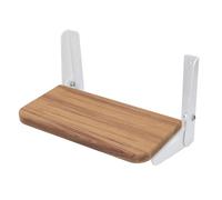 Eminchu Reposapiés Plegable de Teca, Madera de Teca de Grado Marino con Marco de Aleación de Aluminio, Tablero de Reposapiés Plegable para Timón de Barco, Diseño que Ahorra Espacio