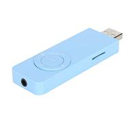 Eminchu Reproductor de Música MP3 Reproductor de MP3 Portátil Recargable con 10 Horas de Tiempo de Reproducción para Escuchar Música, de USB con Expansión de 32 GB para Viajeros (Blue)