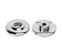 Eminchu Retenedor de Cuerdas para bajo Eléctrico Redondo, Metal Resistente, Reducción de la Fricción para una Afinación Precisa, Adecuado para Todos los Bajistas Eléctricos, 2 Unidades (SILVER)