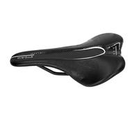 Eminchu Sillín de Bicicleta de Montaña, Cómodo Asiento de Bicicleta de Cuero de Microfibra, Asiento de Ciclismo Hueco y Transpirable con Diseño de Cola Ancha y Cabeza hacia Abajo, Ideal para (Black)