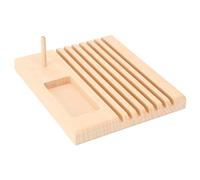 Eminchu Soporte para Regla de Acolchado, Organizador Pequeño y Resistente de Haya para Herramientas de Costura y Carretes, 18x15x2CM, Ideal para Artesanos