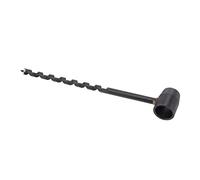 Eminchu Taladro de Barrena Manual, Herramienta de Supervivencia Autorroscante Eficiente para Acampar en la Naturaleza, Portátil de Acero Al Carbono Negro (10-230 mm)