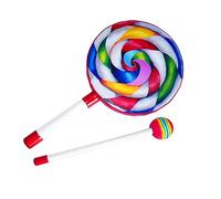 Eminchu Tambor de Mano para Niños, Instrumento de Percusión Multicolor para Educación Musical y Creatividad, Material de PVC Duradero, 1 Unidad (6 Pulgadas)