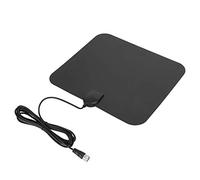 Eminchu TY28D HDTV Antena de TV Digital para Interiores con Amplificador de Señal para Uso Doméstico - 1080P HD, Negro, Diseño Compacto - 1 Unidad