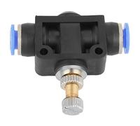 Eminchu Válvula de Velocidad de Flujo Neumática Regulador de Flujo de Aire Duradero para Equipos de Automatización 6 Mm 5 Unids/set para Herramientas Neumáticas de Unión Rápida
