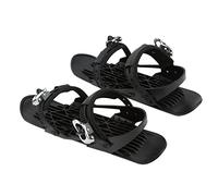 Eminchu Zapatos de esquí, Tamaño, Ajuste US 5-14 EU 35-48 Nylon Aleación de Aluminio Negro Esquís de Nieve con Fijación Ajustable y Portátil con Borde para Parada Rápida Mochila