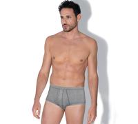 EMINENCE Calzoncillo slip de talle alto abierto. Color Gris Jaspeado
