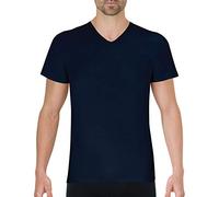 Eminence Camiseta de Manga Corta con Cuello en V de algodón Capa Base, Azul (Marino), XXL para Hombre