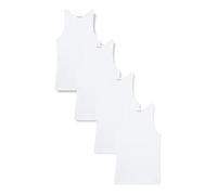 Eminence Promo Classiques Camiseta sin Mangas, Blanco (Blanc/Blanc/Blanc/Blanc 0001), Small (Talla del Fabricante: 2) (Pack de 4) para Hombre