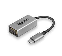 Eminent AB7871 USB Tipo C VGA Aluminio, Negro Adaptador de Cable - Adaptador para Cable (USB Type-C, VGA, Macho/Hembra, Aluminio, Negro)