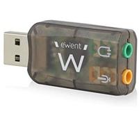 Eminent em3751- adaptador usb de audio, color negro