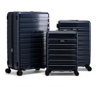 Eminent Voyager Juego Maletas 3 Piezas, Expandible, Rígida, 4 Ruedas, Ligera, Candado TSA, Cabina Mediana Grande, Trolley Viaje Avión Negro