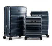 Eminent Voyager Juego Maletas 3 Piezas, Expandible, Rígida, 4 Ruedas, Ligera, Candado TSA, Cabina Mediana Grande, Trolley Viaje Avión Gris