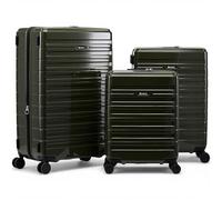 Eminent Voyager Juego Maletas 3 Piezas, Expandible, Rígida, 4 Ruedas, Ligera, Candado TSA, Cabina Mediana Grande, Trolley Viaje Avión Verde