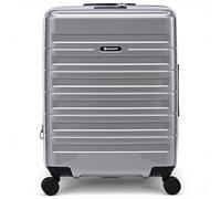 Eminent Voyager Maleta Cabina 55x40x20, Expandible, Rígida, 4 Ruedas, Ligera, Candado TSA, 2,7 kg, 39L, Maleta de Mano Trolley Viaje Avión Plateado