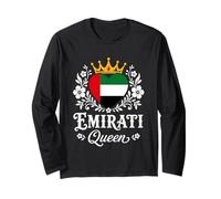 Emirati Queen Emirates Flag Proud Emirati Woman Manga Larga