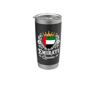 Emirati Queen Emirates Flag Proud Emirati Woman Vaso térmico de acero inoxidable de doble pared