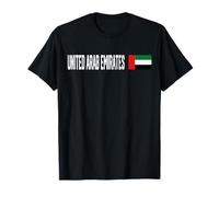 Emiratos ÁRABES Unidos Bandera Nacional Retro Patriótica Camiseta