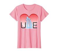 Emiratos Árabes Unidos Emiratos Árabes Unidos Regalo de Recuerdo para Hombres y Mujeres Camiseta, Mujer, Rosado, XXL