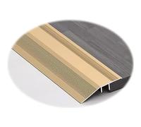 EMISOO Tira De Transición para Suelos De Madera/baldosas/alfombras, Riel De Transición De Aluminio Antideslizante, Perfil De Cubierta, Pavimento Inferior A 12mm (Color : Gold, Size : L90cm)