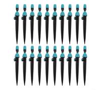 Emisor de riego de doble salida para manguera de 1/4 pulgadas con ajuste de 360 grados y capacidad de parada de flujo para gestión del agua