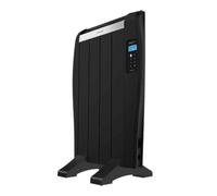 Cecotec Radiador Eléctrico Bajo Consumo ReadyWarm 800 Thermal Black. 4 Elementos, 600 W, De Pared o de Pie, Temporizador, Mando a Distancia, Pantalla LCD, 8 m2