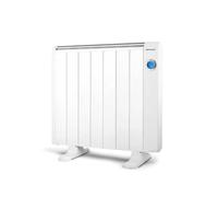 Orbegozo RRE 1310, Emisor térmico bajo consumo, 1300 W, 7 elementos reales, Aluminio, mando a distancia, funcionamiento programable, botón de desconexión total, pared o pie, color blanco