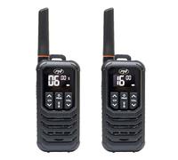 Emisora de Radio portátil PNI PMR R80 Pro, 466 MHz, sin Licencia, Juego de 2 Piezas, 0,5W, 16 Canales, Resistente al Agua IP67, con Linterna LED, botón SOS, VOX, USB-C